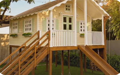 Casinha elevada e playground: dois projetos, muitas possibilidades para brincar